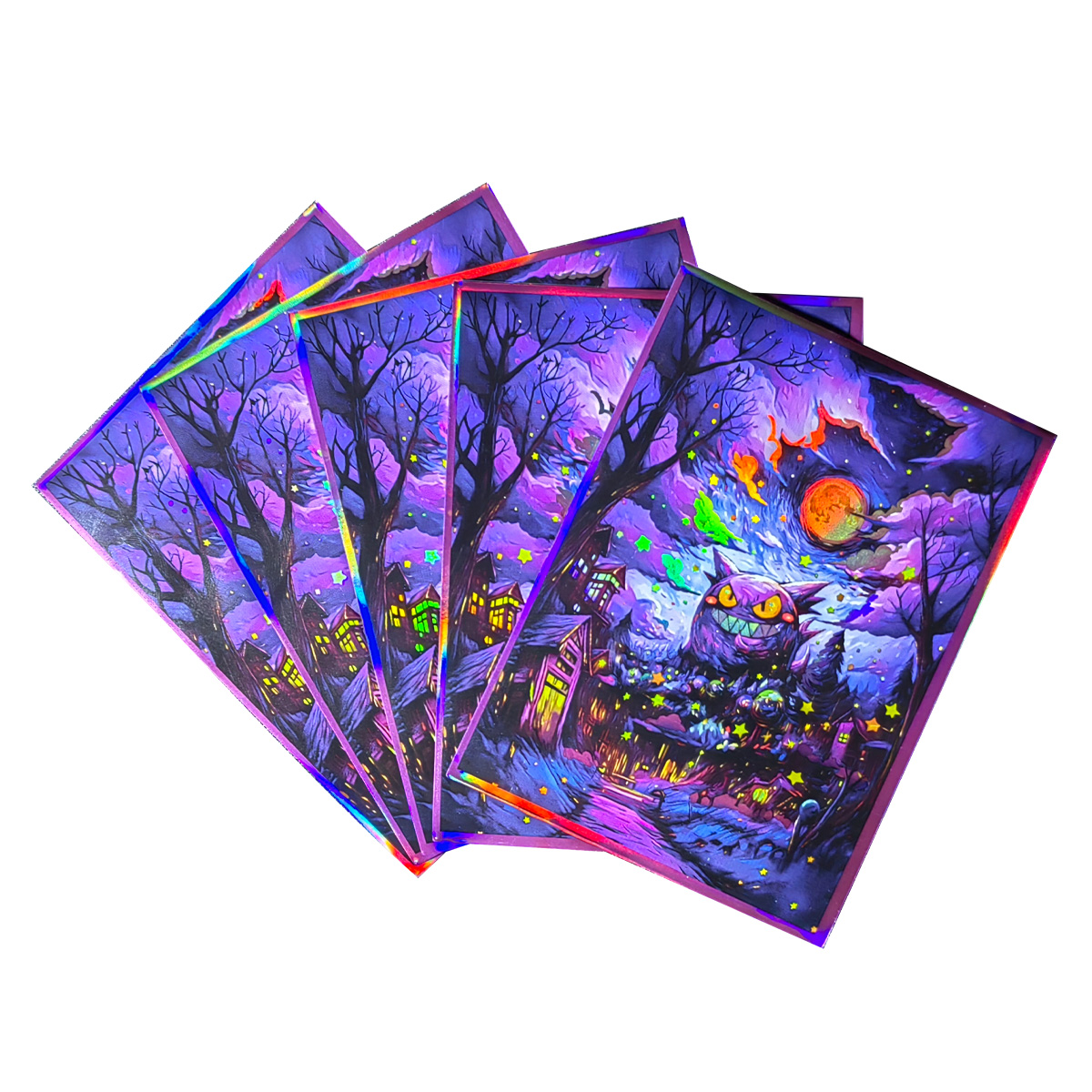 Collector Card Sleeve - 60 قطعة من أغلفة البطاقات الهولوغرافية
