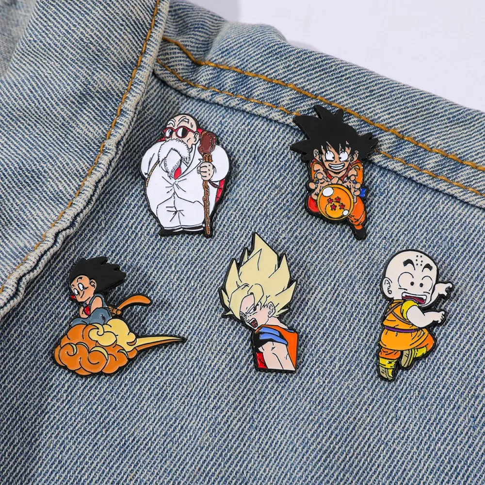 Enamel Pin Set - 5 قطع من دبابيس الأنمي الكلاسيكية