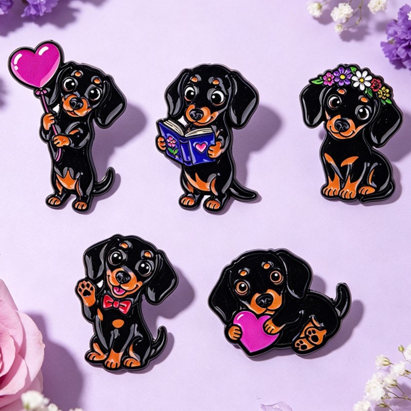 مجموعة من 5 دبابيس مينا لطيفة  - مراجعة Enamel Pin Set وسعره