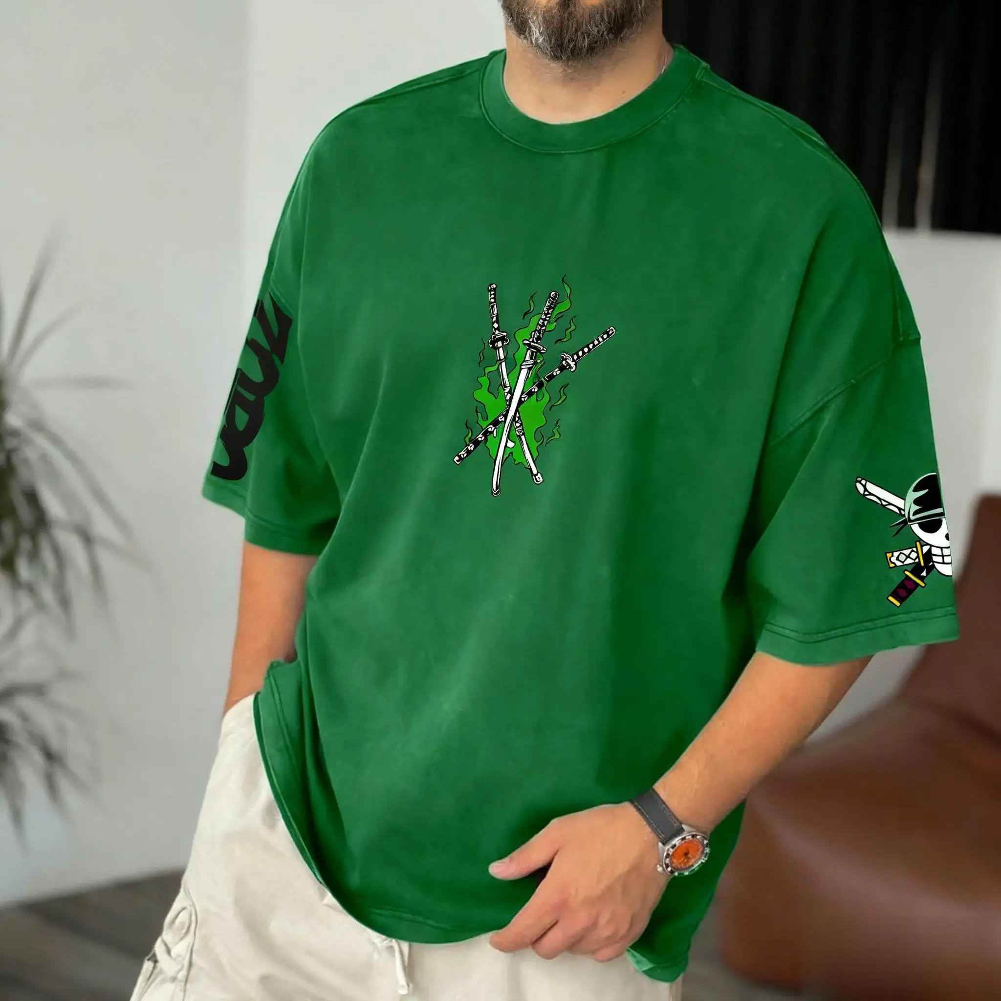 الصيف Y2k أنيمي قطعة واحدة زور - مراجعة Zoro Anime Merchandise وسعره