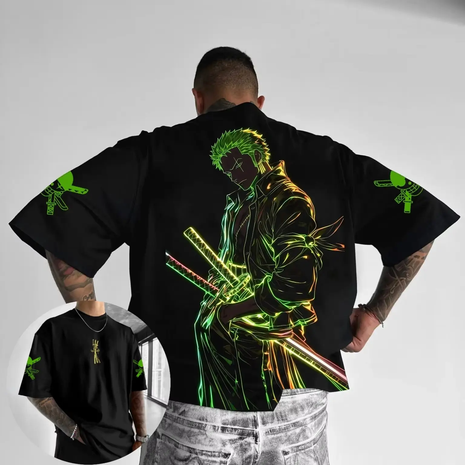 الصيف Y2k أنيمي قطعة واحدة زور - مراجعة Zoro Anime Merchandise وسعره